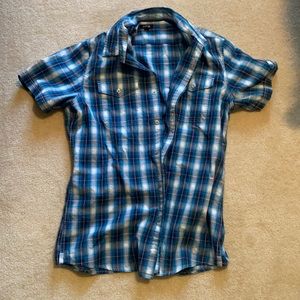 Blue Short sleeve button down shirt